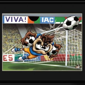 Taz Soccer 11 x 14 Lithograph-0