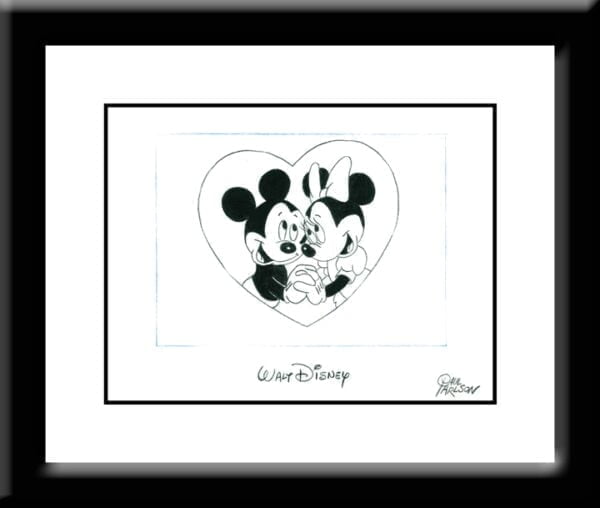 Mickey and Minnie in Love Drawing-0