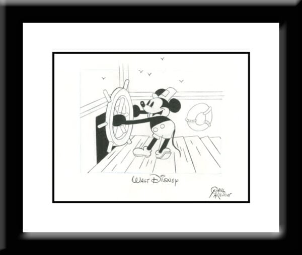 Mickey As Steamboat WIllie - Drawing-0