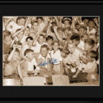 Lithograph – 11×14 Babe Ruth with kids in stadium-0