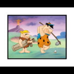 Fred and Barney Golfing 16×20 Giclee-0