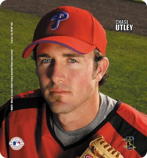 Chase Utley #2 Portrait Mouse Pad