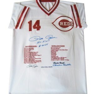Pete Rose Signed Stats Jersey-0