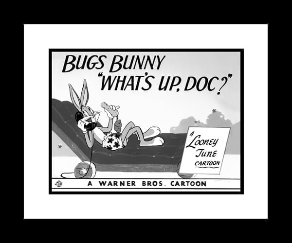 Warner Bros."WHAT'S UP DOC?" Bugs Bunny Looney Tune Animation cartoon Giclee 