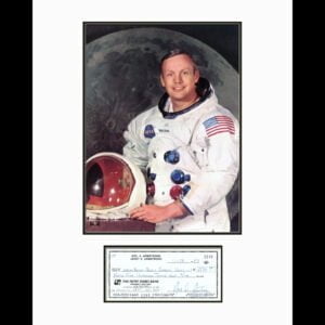 Neil Armstrong with Check