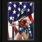 dc-WonderWomanFlag-11×14-framed