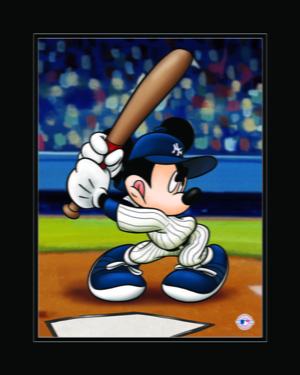 Mickey Mouse - Framed New York Yankees Giclee - Classic Moments